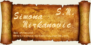 Simona Mirkanović vizit kartica